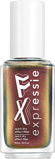 Essie FX Expressie Glazed Pearl Nail Polish Quick Dry 450 Oil Slick Filter 10ml