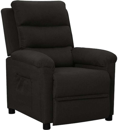 Fotoliu Relax cu Puf Negru 74x92x101.5cm