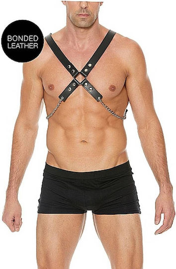 Shots Ouch Men's Chain Harness Black