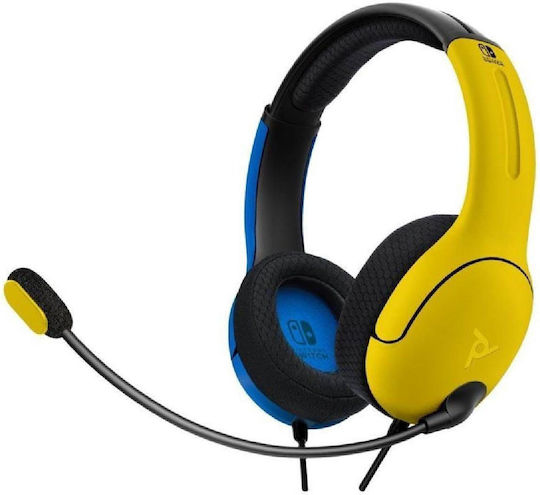 PDP LVL40 Switch Over Ear Gaming Headset cu conexiune 3,5mm Yellow / Black pentru Nintendo Switch