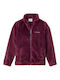 Columbia Girls Athleisure Fleece Hooded Cardigan with Zipper Purple