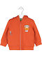 Kinder-Sweatshirt Strickjacke mit Kapuze und Taschen Orange