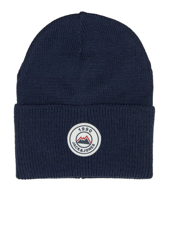 Beanie Männer Beanie mit Rippstrick in Marineblau Farbe