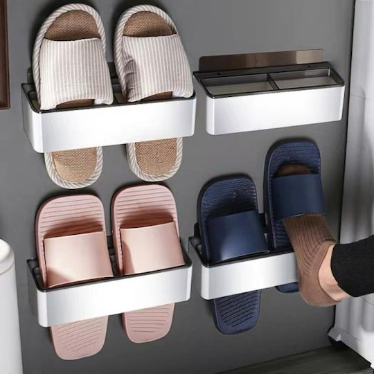 Plastic Hanging Shoe Storage Stand in White Colour 24x9x6cm