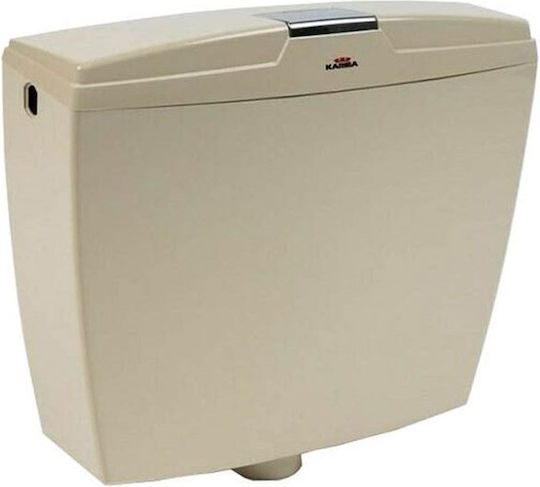 Kariba 2008 Wall Mounted Plastic High Pressure Rectangular Toilet Flush Tank Beige