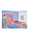 Biotrap Kinderzimmer-Sets Rosa Natürlich 6 Stück Mit Bett Für Matratze 90x190cm
