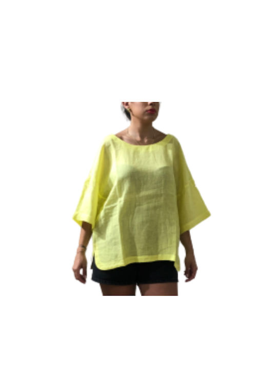 120% LINO CRUISE BLUSA DONNA LIME Γυναικείο