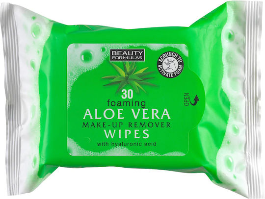 Beauty Formulas Aloe Vera Tücher Make-up Entferner Gesicht 30Stück