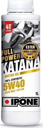Ipone Katana Full Power 100% 5W-40 Συνθετικό Λάδι Μοτοσυκλέτας για Τετράχρονους Κινητήρες 1lt