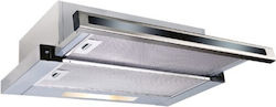Proff Airmax 8080GL-B Συρόμενος 60cm Inox - Μαύρο Γυαλί