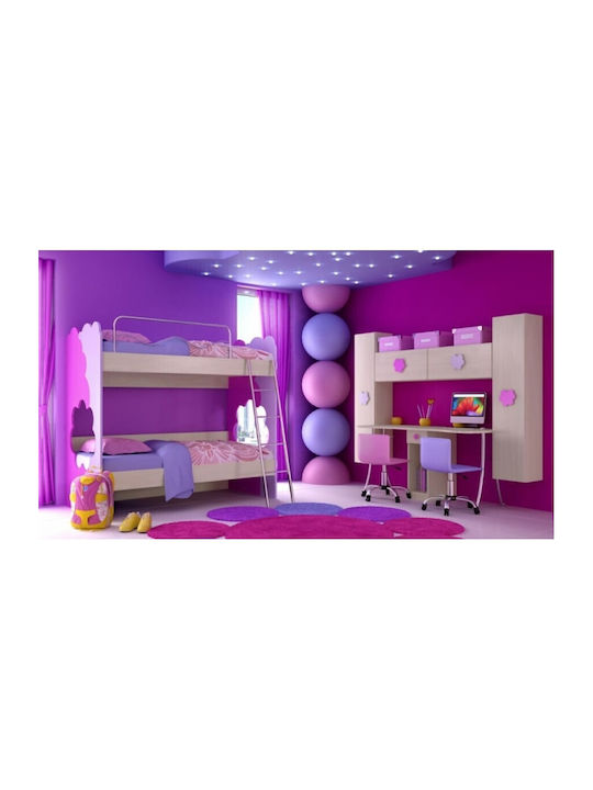 Set de Dormitor pentru Copii Kως Multicolor Magazin online 5buc cu Pat pentru Saltea 90x190buc