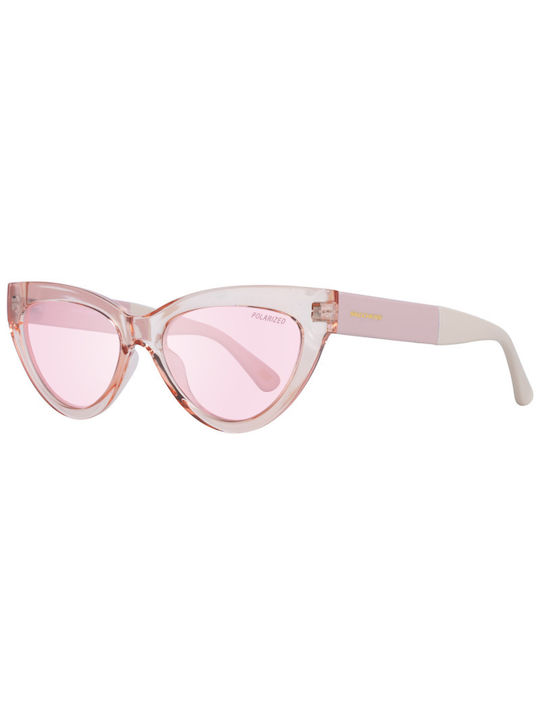 Skechers Γυναικεία Γυαλιά Ηλίου με Ροζ Κοκκάλινο Σκελετό και Ροζ Φακό SE6102 72S