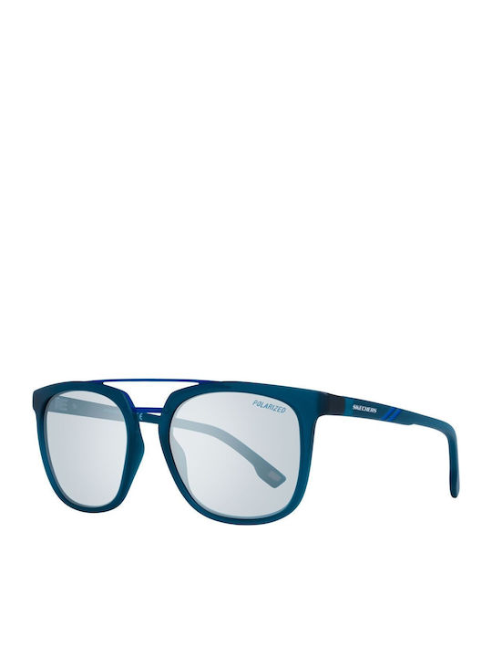 Skechers Men's Sunglasses with Navy Blue Frame and Silver Mirror Lens SE6133 91D