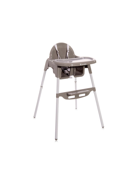 Lorelli Amaro Baby Highchair with Plastic Frame & Plastic Seat Cool Grey