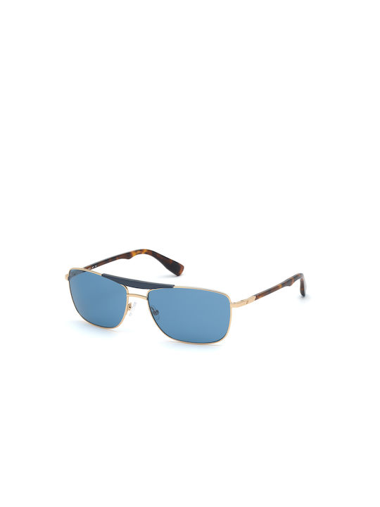 Web Men's Sunglasses with Gold Frame and Blue Lens WE0274 32V