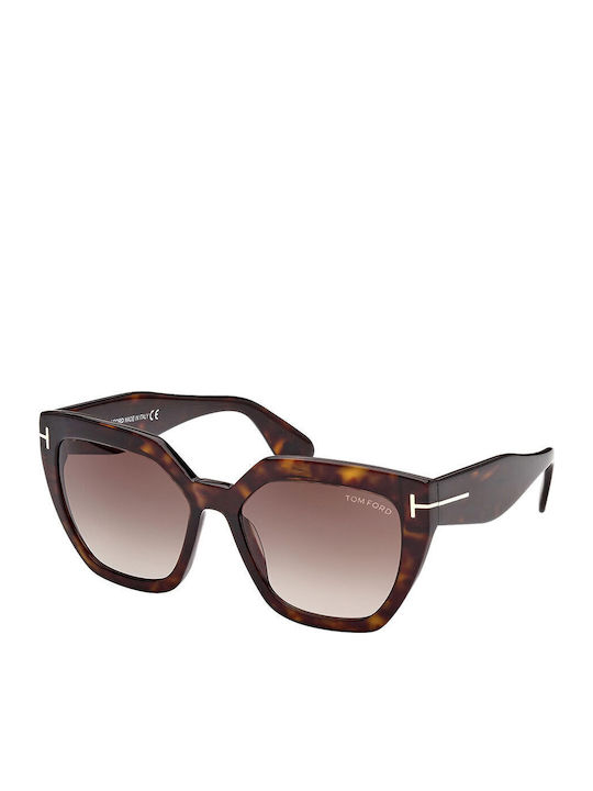 Tom Ford Phoebe Слънчеви Очила Кафяви с Пластмасова Рамка Tom Ford Phoebe Слънчеви Очила Кафяви с Пластмасова Рамка