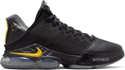 Nike Lebron 19 Χαμηλά Μπασκετικά Παπούτσια Black / University Gold / Smoke Grey