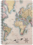 Next Spiral Notebooks Ruled B5 70 Sheets 2 Subjects Trends World Map II Multicolour 3pcs