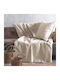 Rythmos Luna Four-Seater Sofa Throw 2 Sides Jacquard 180x330cm Beige