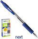 Next Stift Kugelschreiber nullmm mit Blau Tinte 12Stück