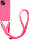 Vivanco Necklace Back Cover Σιλικόνης με Λουράκι Ροζ (iPhone 13)