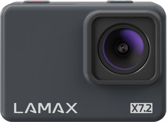 Lamax X7.2 128GB Екшън камера 4K Ultra HD Водоустойчива (с Калъф) с Екран 2" и Wi-Fi Черна