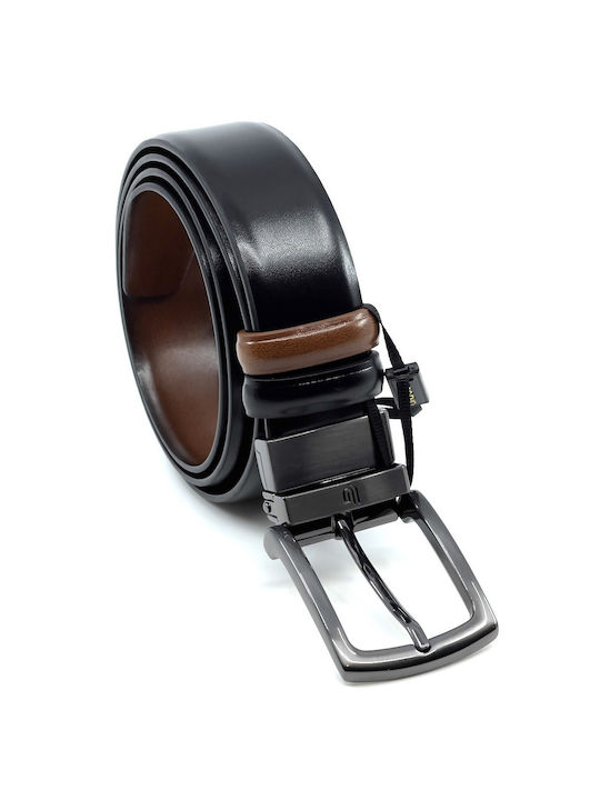 Legend Accessories Men's Leather Double Sided Belt Black/Tan