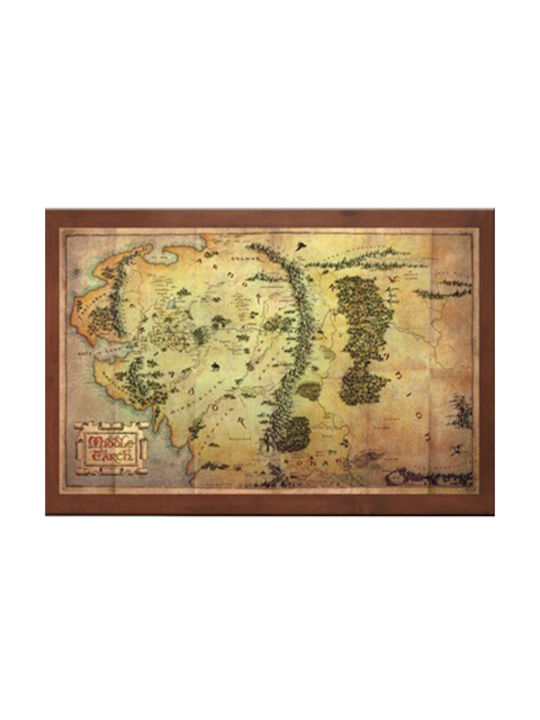 Lord Of The Rings - Middle Earth Map Πίνακας σε Καμβά 36.5x23cm