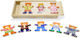 Wooden Kids Peg Puzzle Bear Family for 2+ years+ Years 10pcs Anelixi