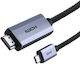 Baseus HDMI 2.0 Braided Cable HDMI male - USB-C male 1m Black