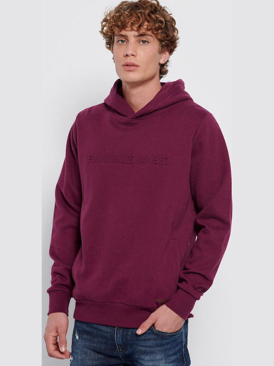 Funky Buddha Sweatshirt with Hood grape