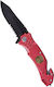 Mil-Tec Fire Dept Knife Survival Red with Blade...