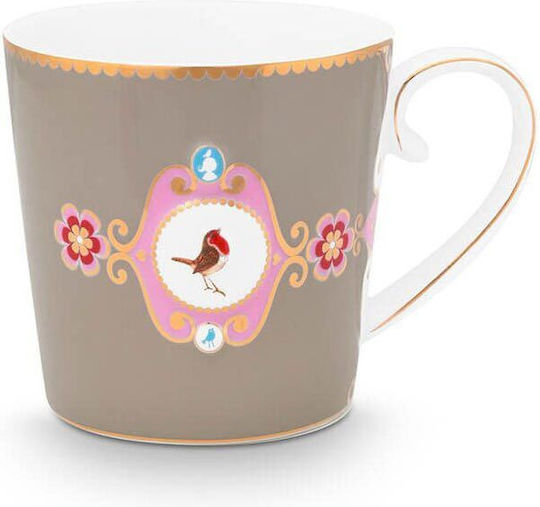 PiP Studio Love Birds Mug from Porcelain Haki 250ml