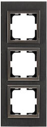 Eurolamp Schalterrahmen 3-fach in Schwarz Farbe...