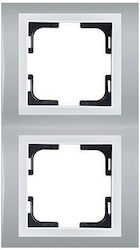 Eurolamp Schalterrahmen 2-fach in Gray Farbe 15...