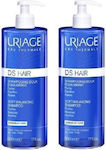 Uriage DS Hair Soft Balancing Σαμπουάν Καθημερινής Χρήσης για Όλους τους Τύπους Μαλλιών (2x250ml) 500ml