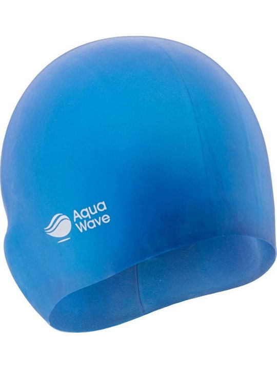 Aquawave Racecap Silicone Kids Swimming Cap Blue