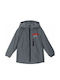 Kids Casual Short Jacket with Hood Grey