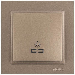 Eurolamp Knopf Treppe in Braun Farbe 152-10510
