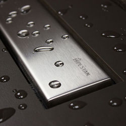 Karag Confluo Frameless Oțel inoxidabil Sifon Etaj cu Lungime 75cm Argint oțel inoxidabil
