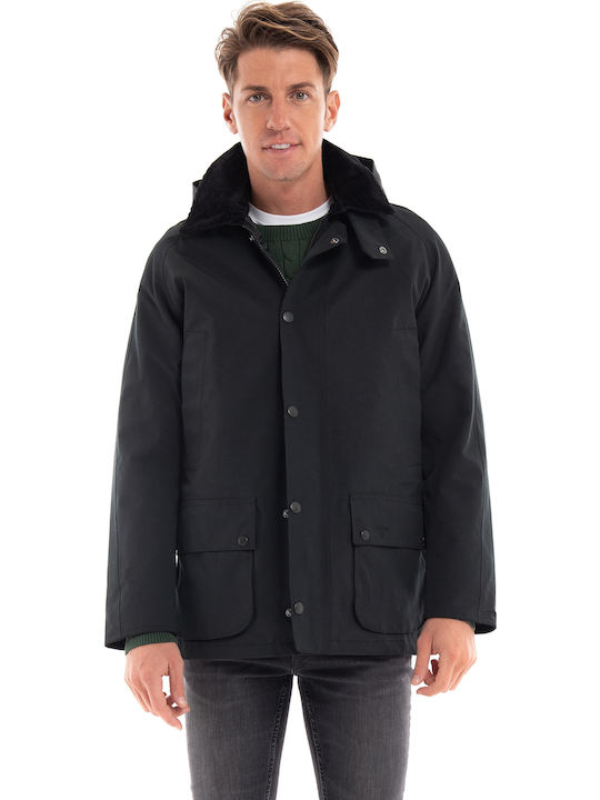 Barbour Winter Ashby Χειμωνιάτικο Μπουφάν Μαύρο