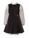 Children's Dress Long Sleeve Velvet Black