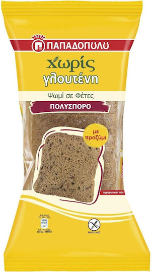 Papadopoulou Toast Bread Multigrain Gluten Free 300gr