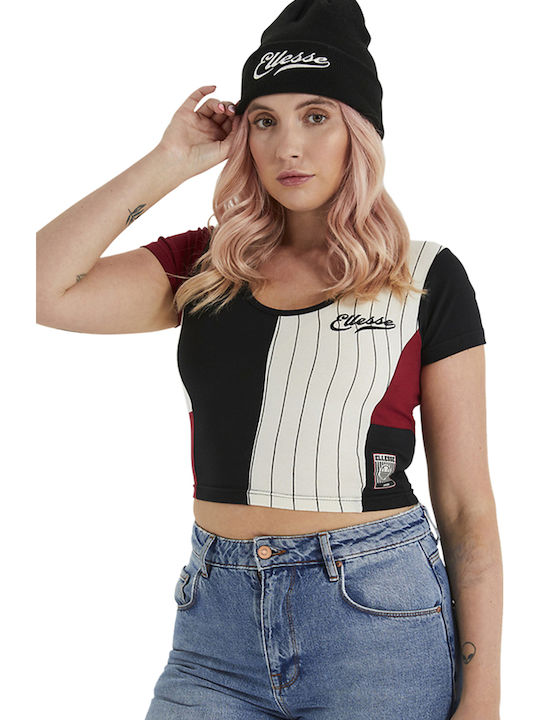 Gems Γυναικείο Καλοκαιρινό Crop Top Βαμβακερό Κοντομάνικο Ριγέ Πολύχρωμο