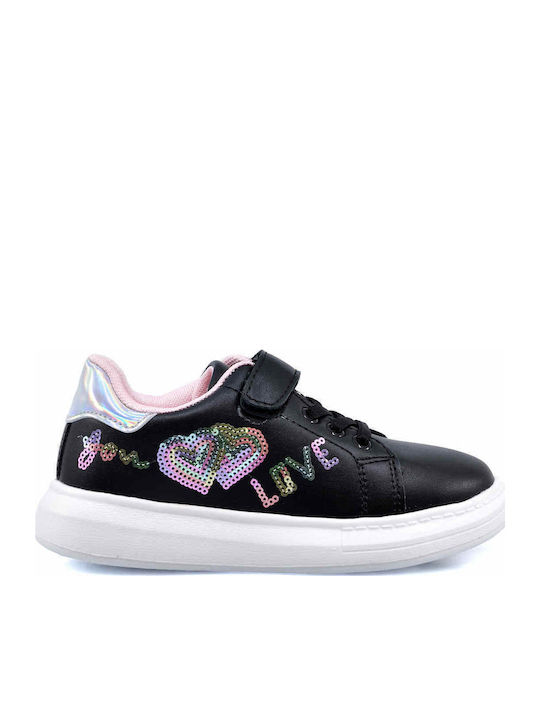 Παιδικά Sneakers με Σκρατς Μαύρα