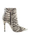 Leather Women's Ankle Boots with High Heel Animal Print