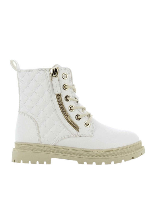 Martens SX Kids Boots with Laces White