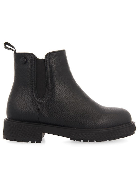 Gioseppo Osimo Kids Leather Chelsea Boots with Zipper Black