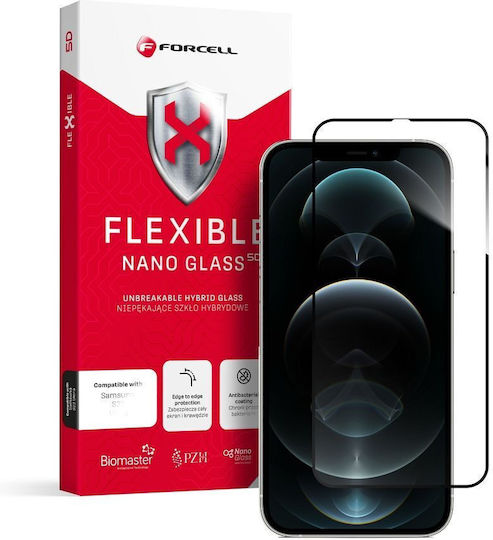 Forcell Flexible Nano 5D Full Glue Full Face Tempered Glass Μαύρο (iPhone 11 Pro Max / XS Max)
