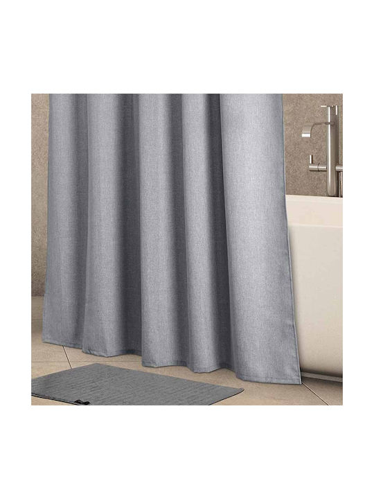 Fieldcrest Linen-Look Perdea de baie 180cmX200cm DARK SEA